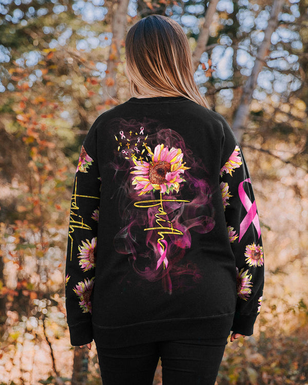 Faith Sunflower Smoke Ribbon Women's Christian Sweatshirt