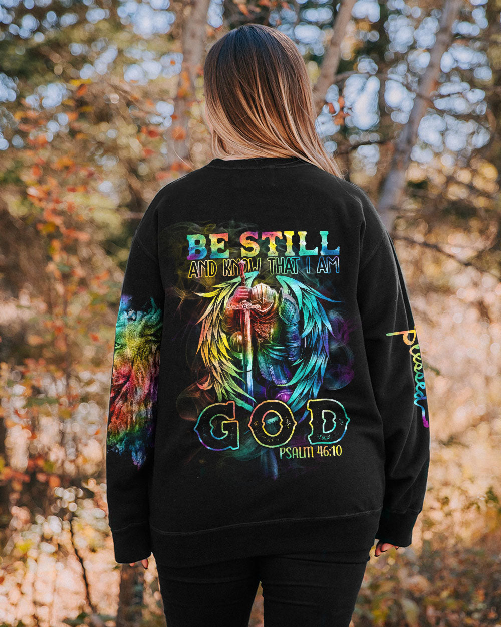 Be Still And Know That I Am God Warrior Wings Women's Christian Sweatshirt