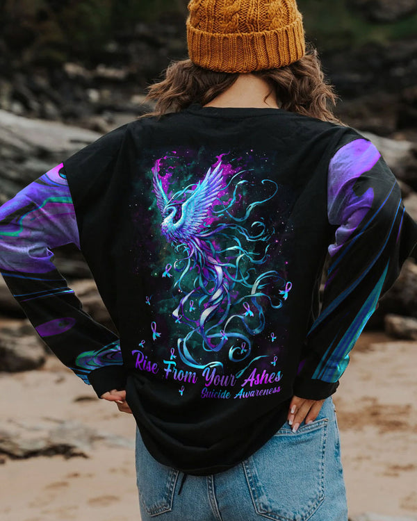Rise From The Ashes Phoenix Women's Suicide Prevention Awareness Sweatshirt