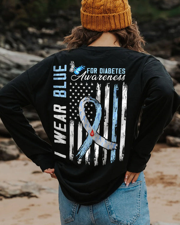 I Wear Blue For Women's Diabetes Awareness Sweatshirt