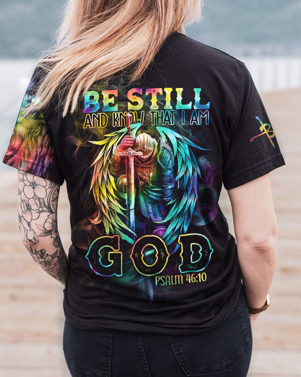 Be Still And Know That I Am God Warrior Wings Women's Christian Tshirt