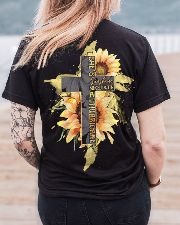 She's Sunshine Mixed With A Little Hurricane Women's Christian Tshirt