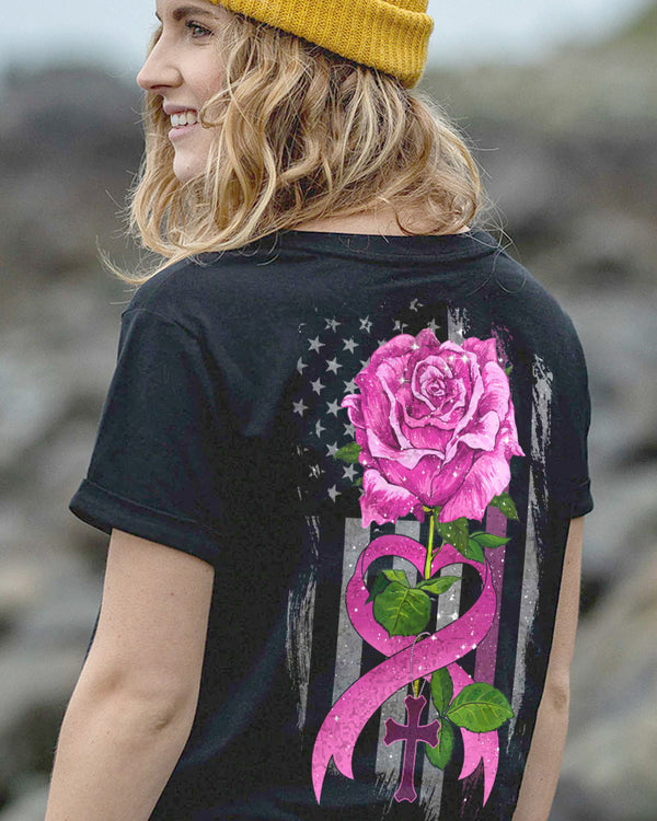 Rose Painting Ribbon Women's Christian Tshirt