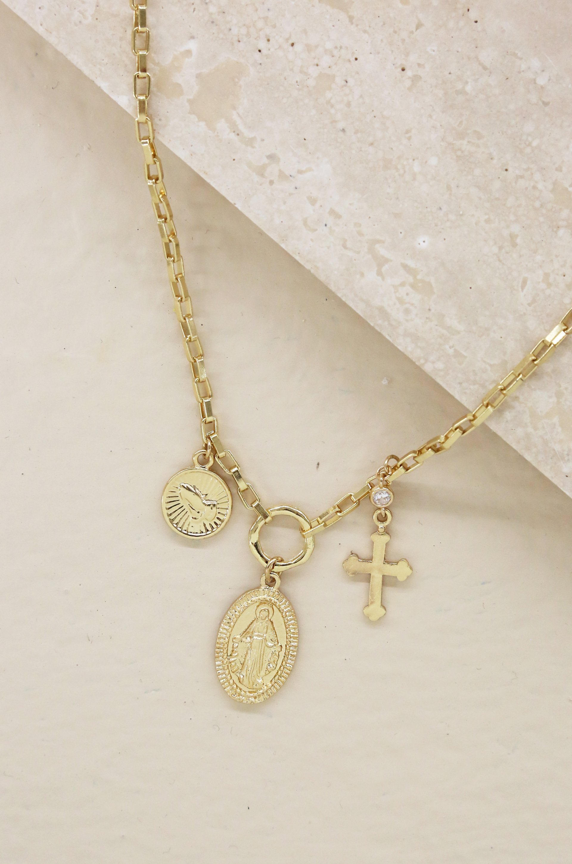 Faithful Charms 18K Gold Plated Necklace