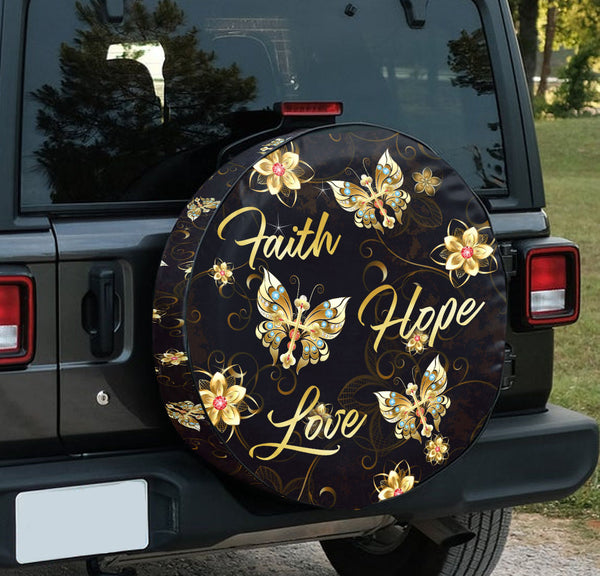 Golden Butterfly Faith Hope Love Automotive - Latg1509214ki