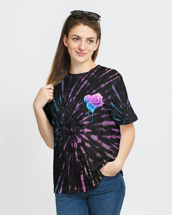 Faith Rose Watercolor Tie Dye Women's Christian Tshirt