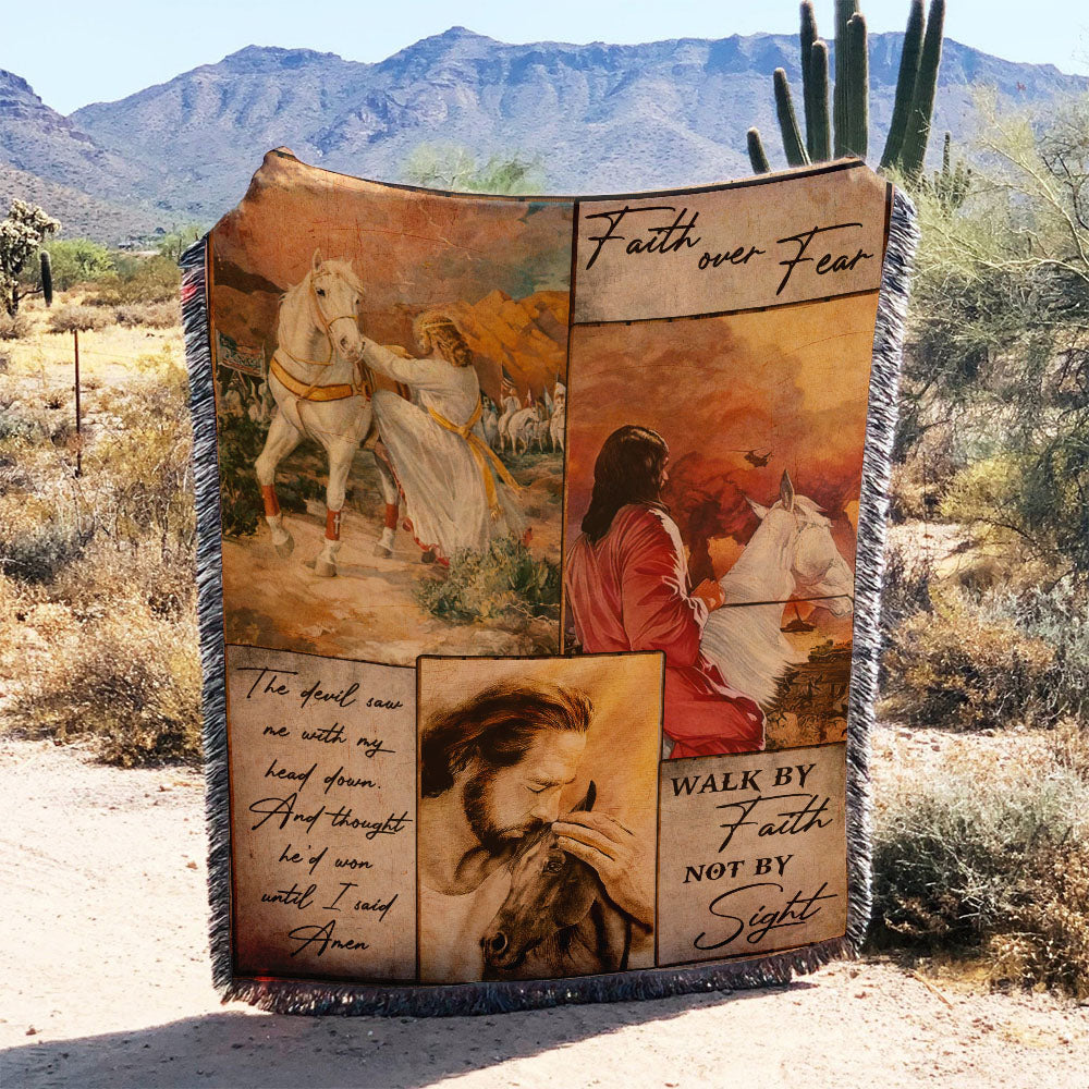 Faith Horse Woven & Fleece Blanket - Tltm3009211ki