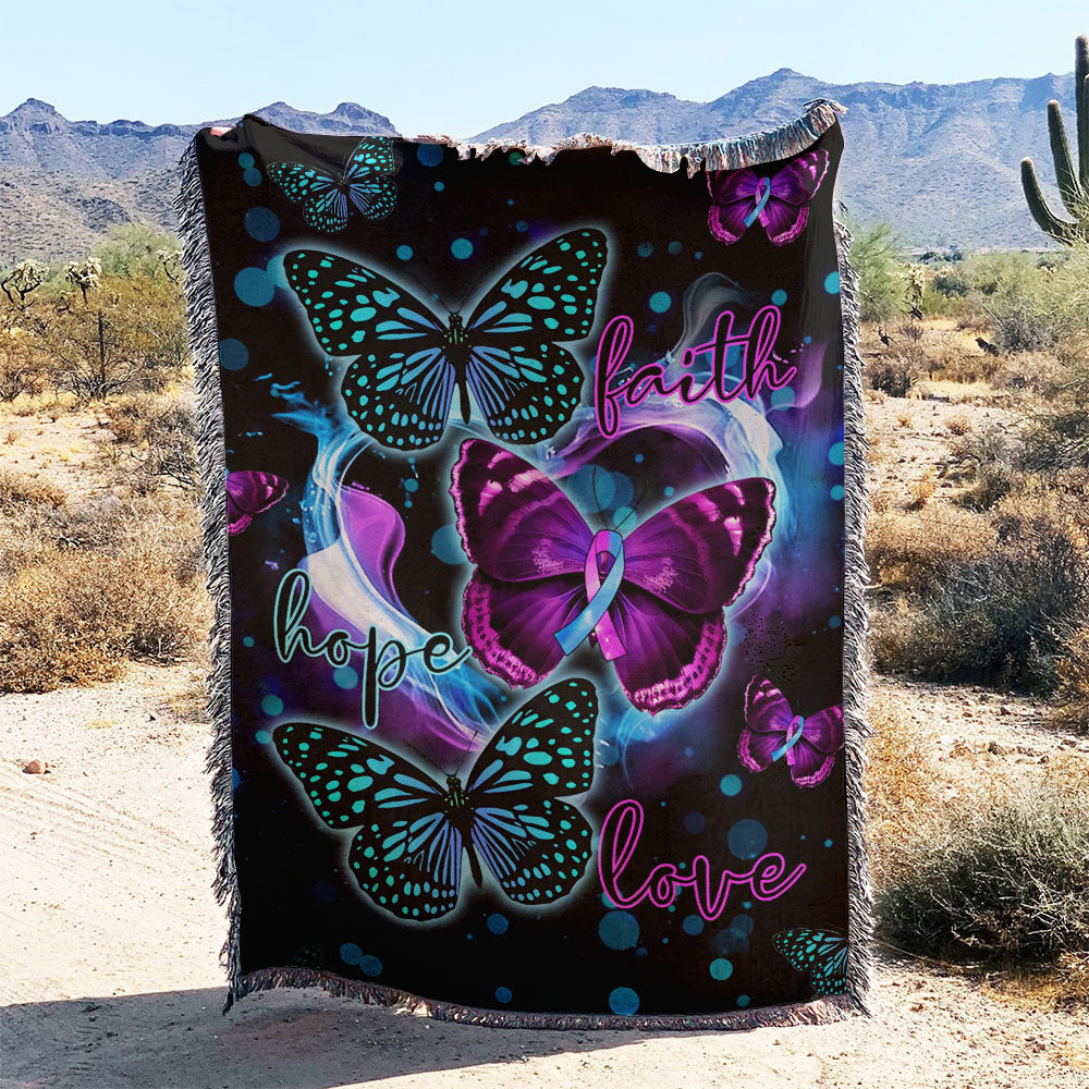 Butterfly Faith Woven & Fleece Blanket - Lahn0609214ki