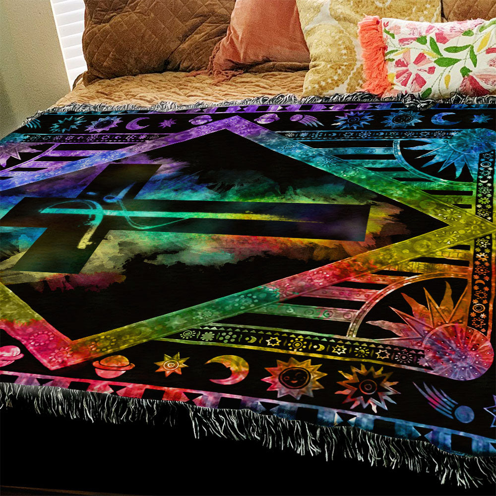 Fe Colorful Woven & Fleece Blanket - Nh0109215ki
