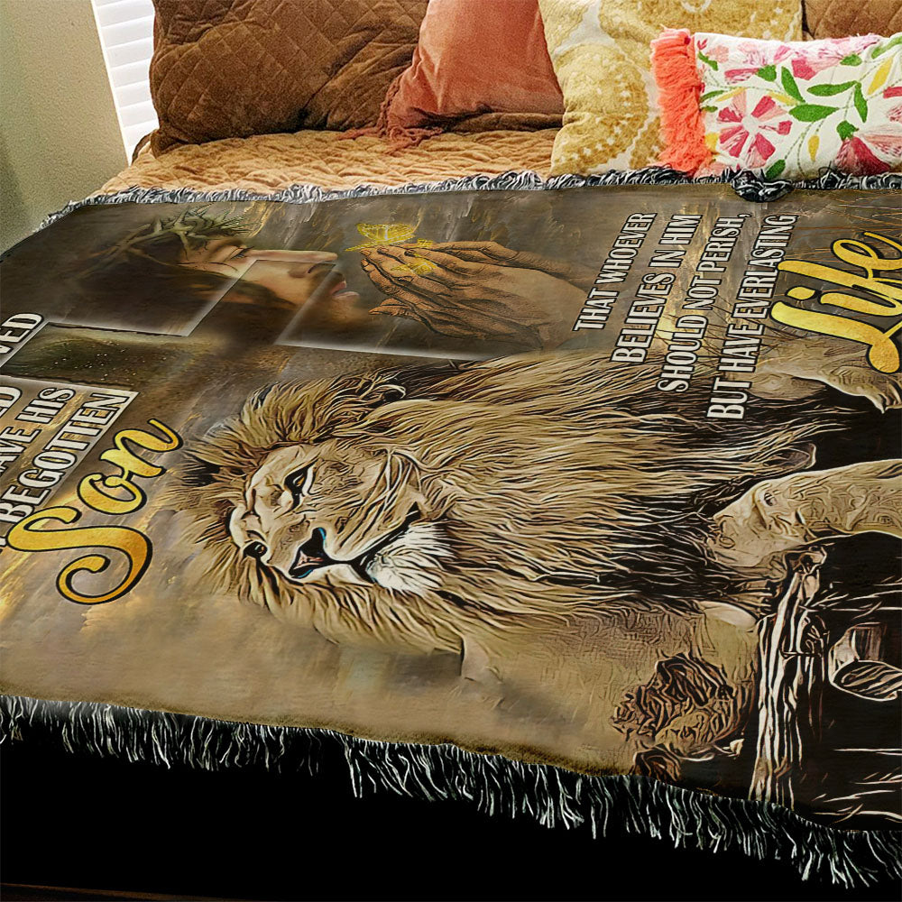 For God So Loved Woven & Fleece Blanket - Nh0510214