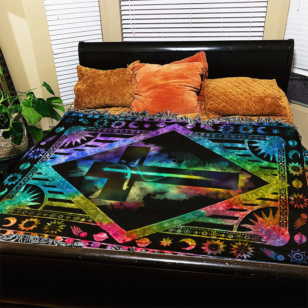 Fe Colorful Woven & Fleece Blanket - Nh0109215ki