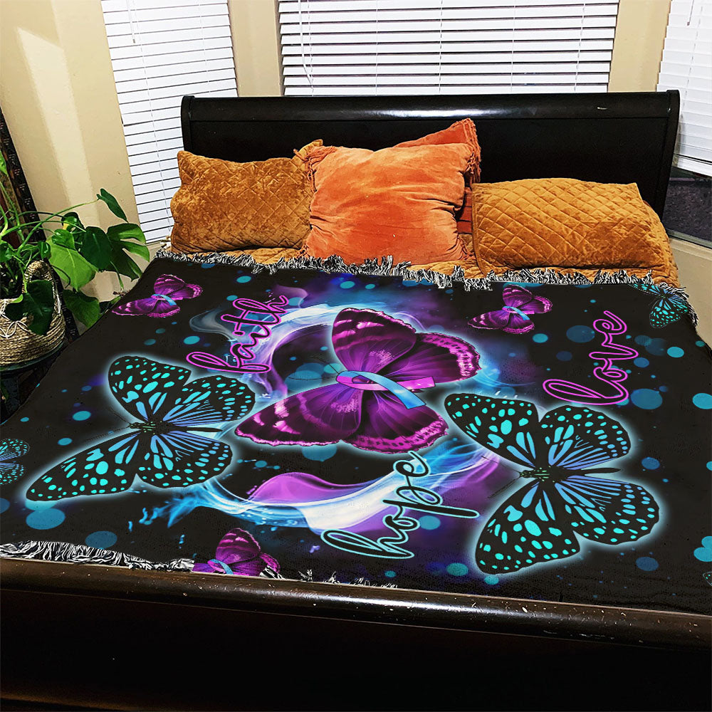 Butterfly Faith Woven & Fleece Blanket - Lahn0609214ki