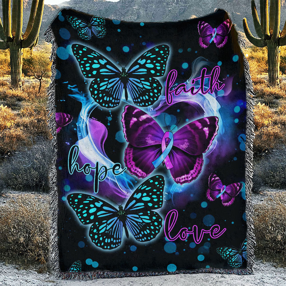 Butterfly Faith Woven & Fleece Blanket - Lahn0609214ki