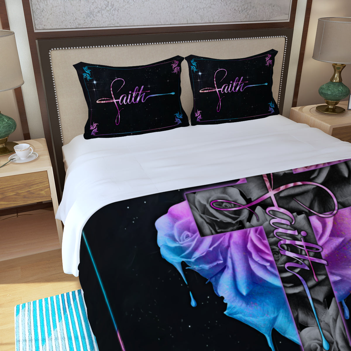 Rose Watercolor Bedding Set - Latg2804212HA