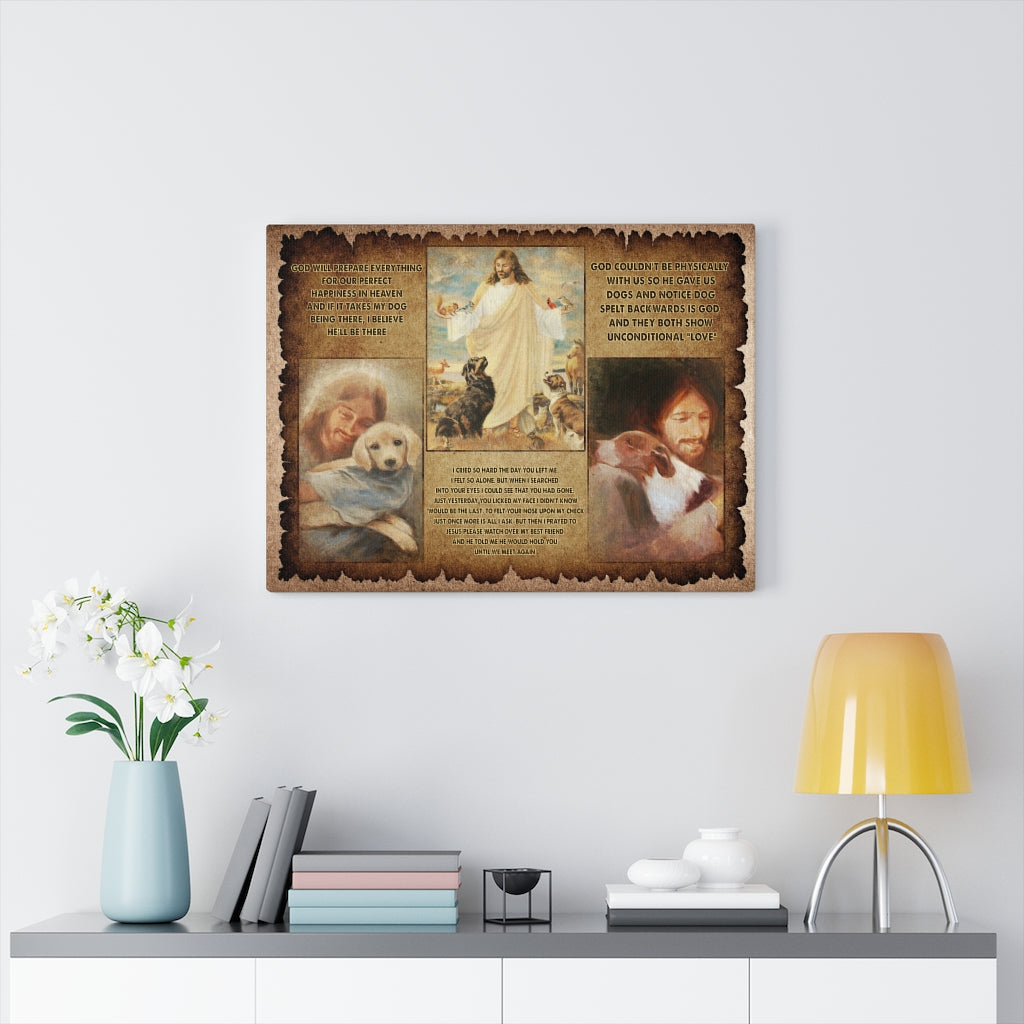 Jesus With Dogs Bible Canvas - Lath2809213