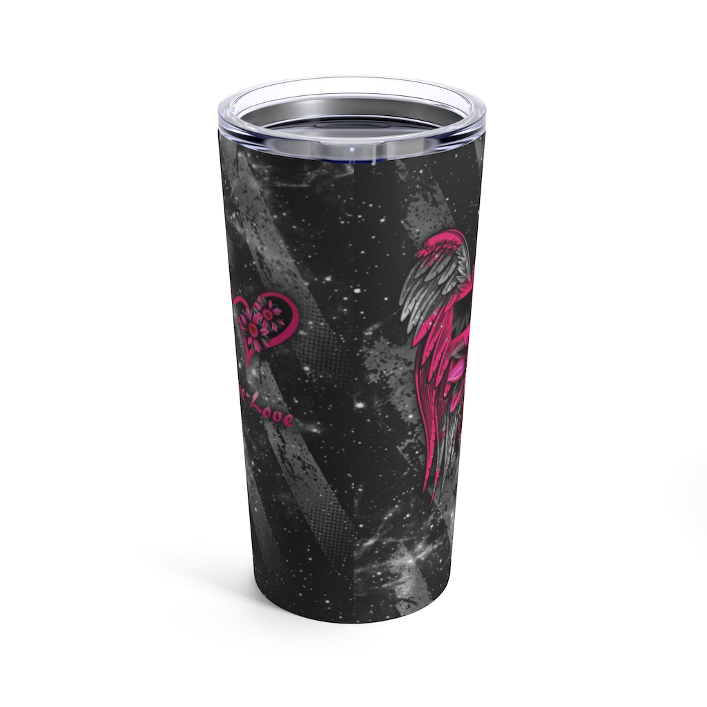 Faith Cross Wings Breast Cancer Awareness Tumbler - Lath2002214Ha