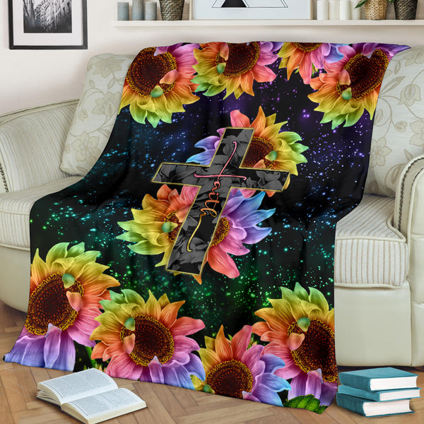Faith Sunflower Flag Rainbow Blanket Md06020Ki