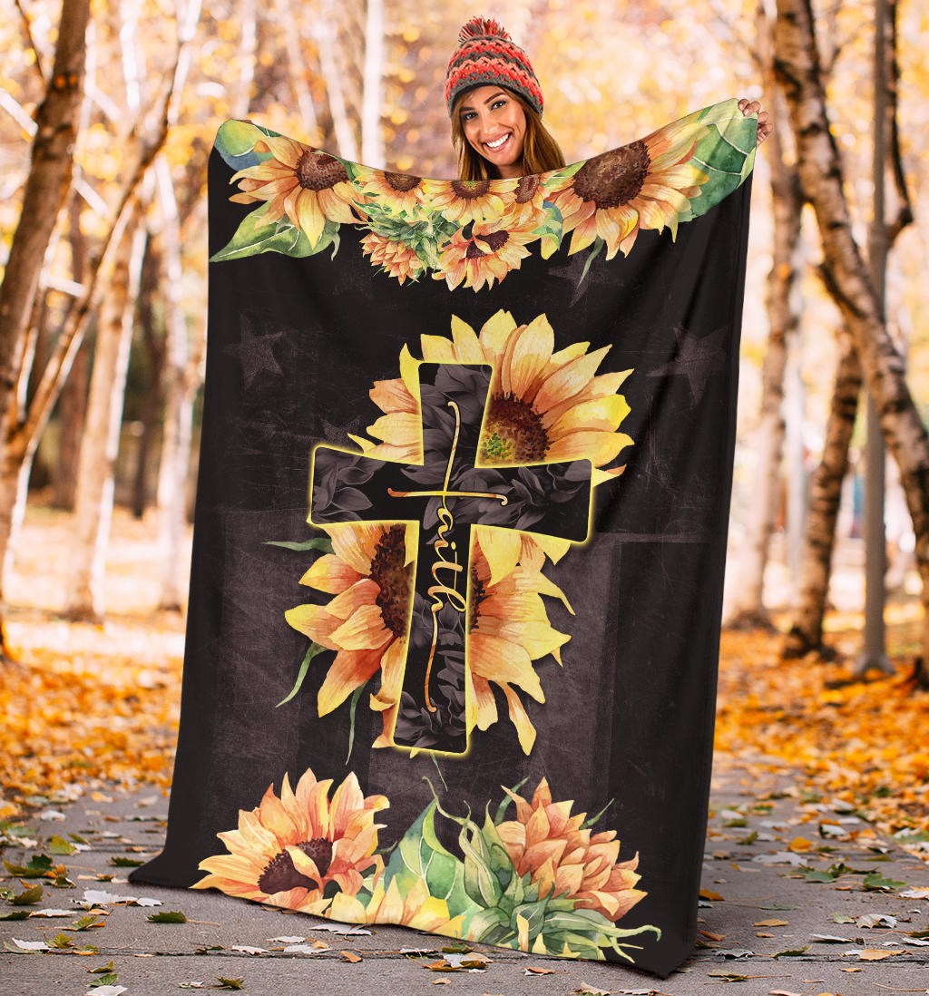 Faith Sunflower Premium Blanket Ri260520