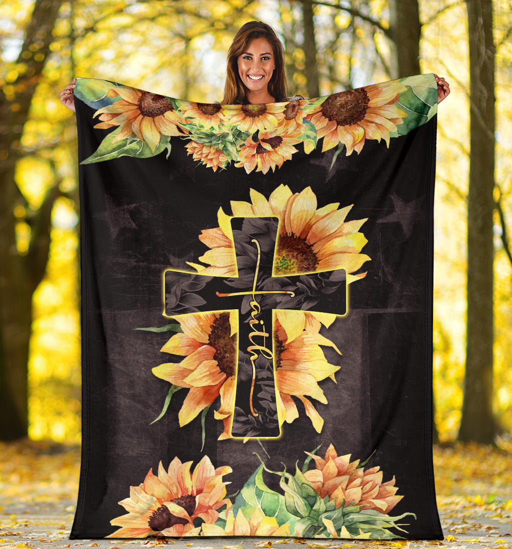 Faith Sunflower Premium Blanket Ri260520