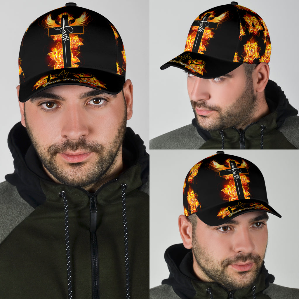 Faith Fire Wings Rose Classic Cap - Tlty0904213HA