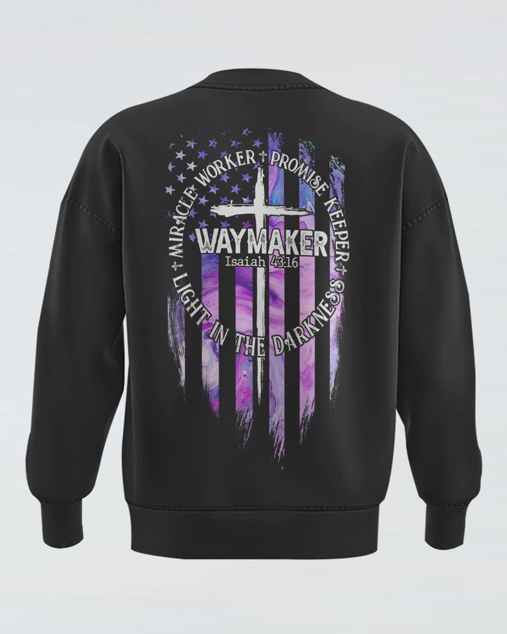 Miracle Worker Promise Keeper Light In The Darkness Abstract Color Women's Christian Sweatshirt