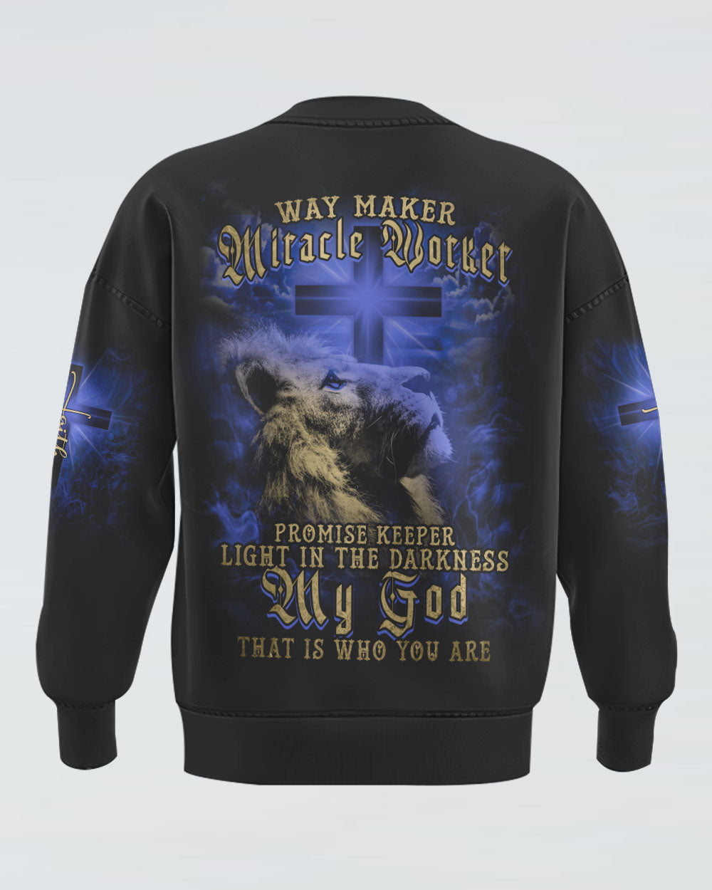 Way Maker Miracle Worker Promise Keeper Men's Christian Sweatshirt