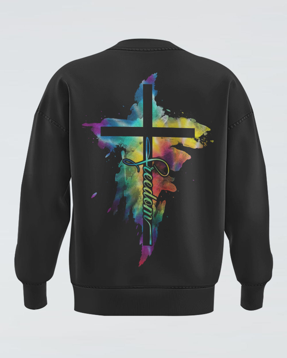 Freedom Cross Painting Women's Christian Sweatshirt