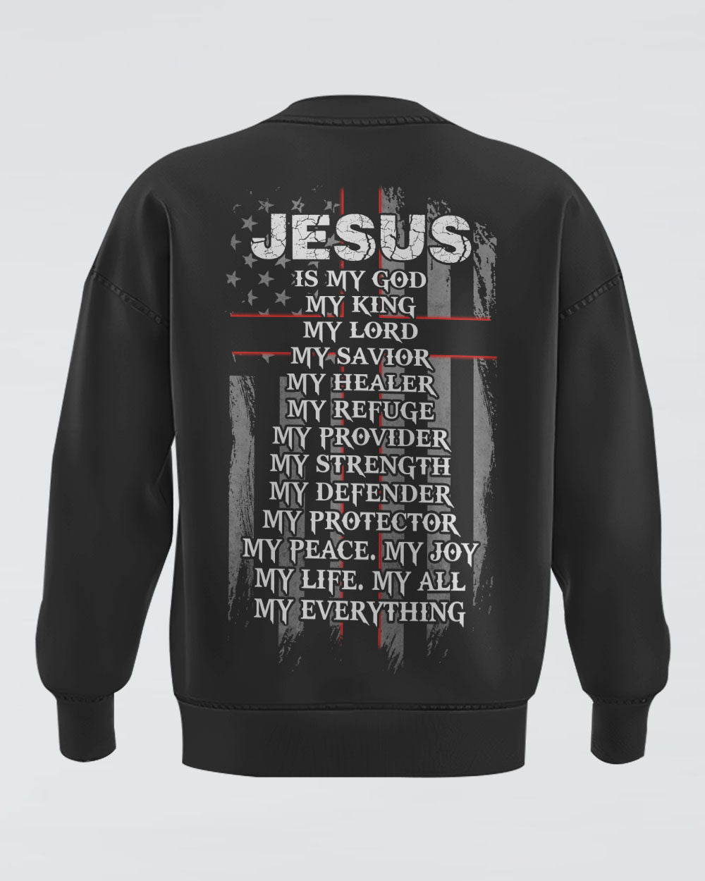 Jesus Is My God Flag Cross New Women's Christian Sweatshirt