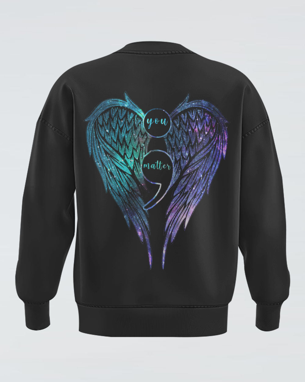 Galaxy You Matter Wings Women's Suicide Prevention Awareness Sweatshirt