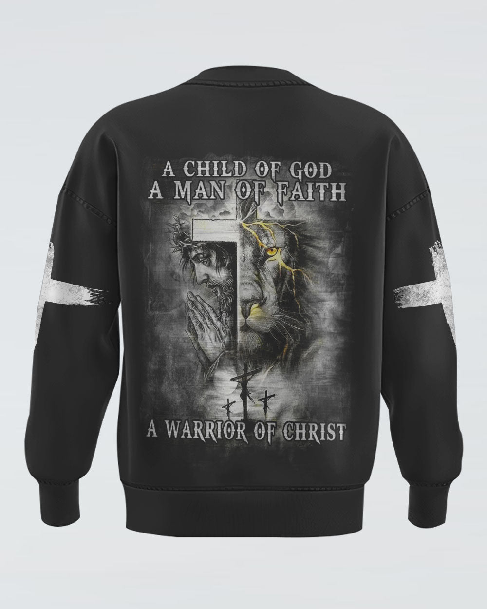 A Child Of God A Man Of Faith Men's Christian Sweatshirt