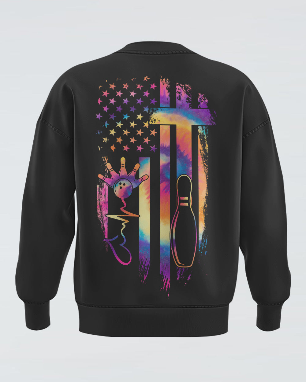 Faith Bowling Tie Dye Flag Women's Christian Sweatshirt