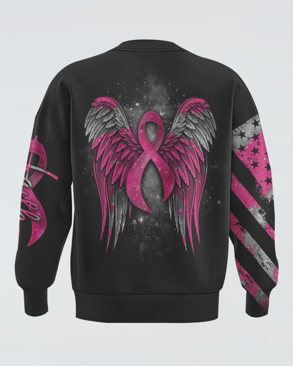 Wings Ribbon Women's Breast Cancer Awareness Sweatshirt