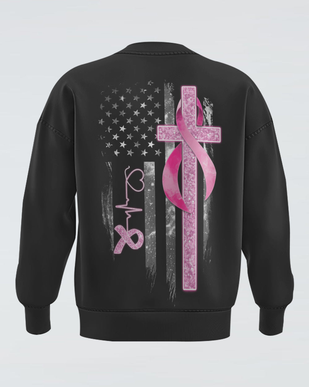 I Wear Pink For My Mom Women's Breast Cancer Awareness Sweatshirt