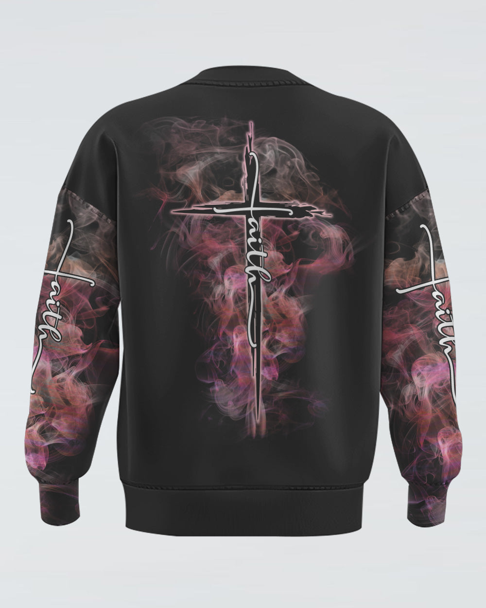 Faith Cross Smoke Women's Christian Sweatshirt