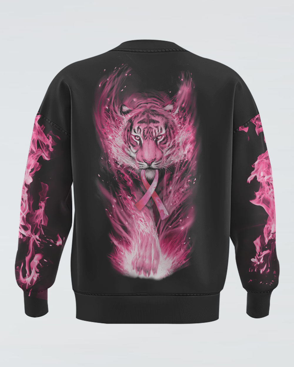 Fire Tiger Women's Breast Cancer Awareness Sweatshirt