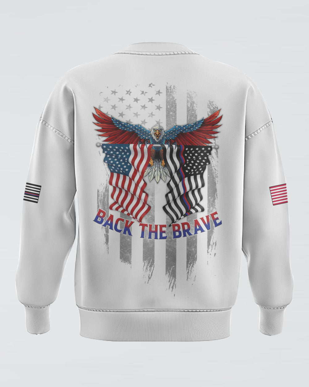 Back The Brave Eagle Flag Women's Christian Sweatshirt