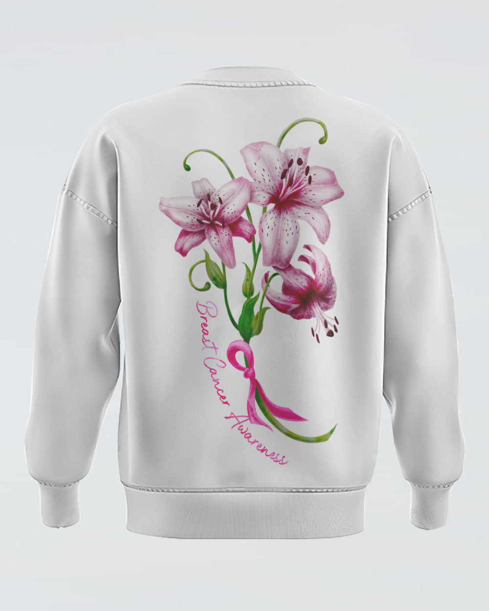 Tyler Lily Ribbon Women's Breast Cancer Awareness Sweatshirt
