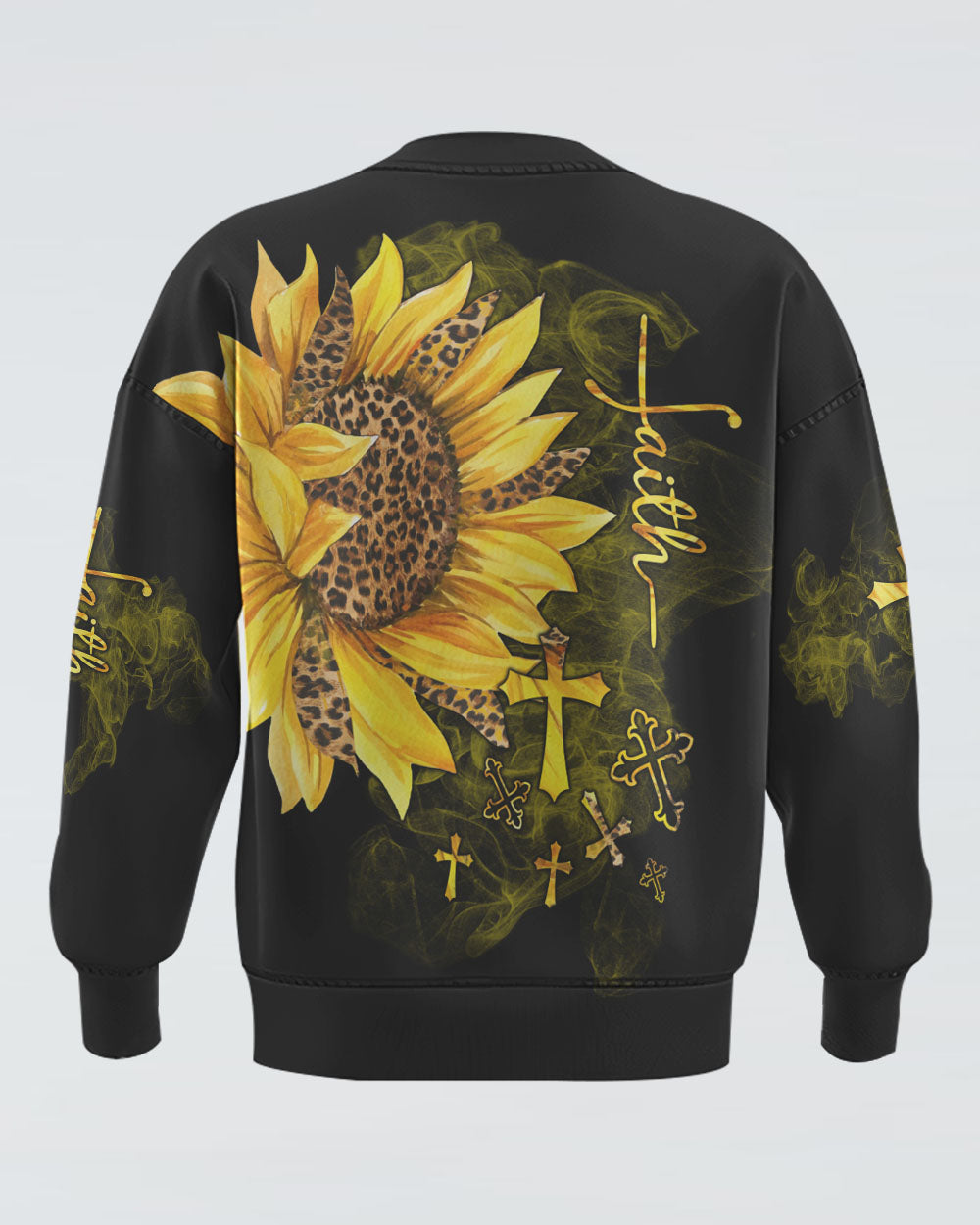 Faith Sunflower Leopard Women's Christian Sweatshirt