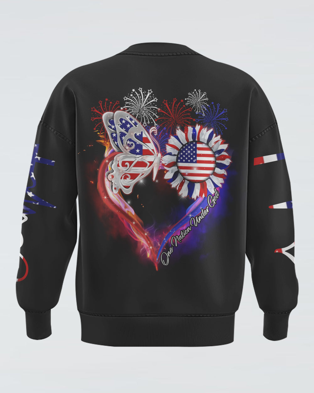 Heart Butterfly Firework Women's Christian Sweatshirt