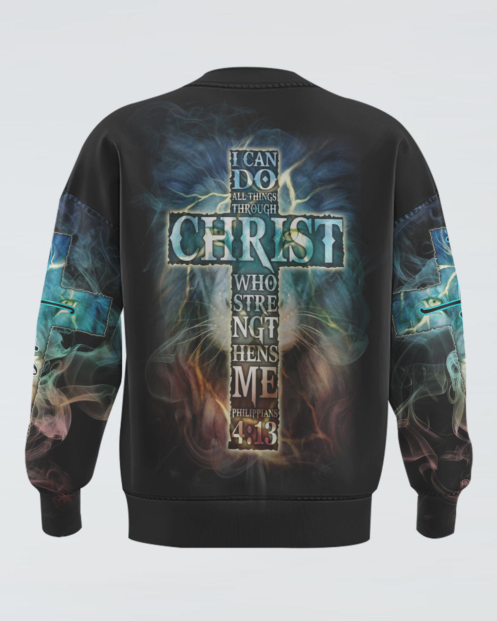 I Can Do All Things Lion Colorful Women's Christian Sweatshirt