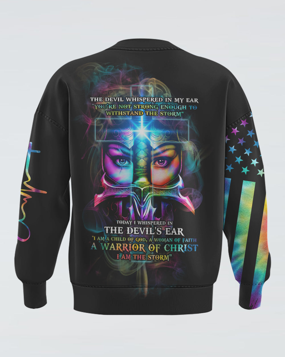 The Devil Whispered A Warrior Of Christ Women's Christian Sweatshirt