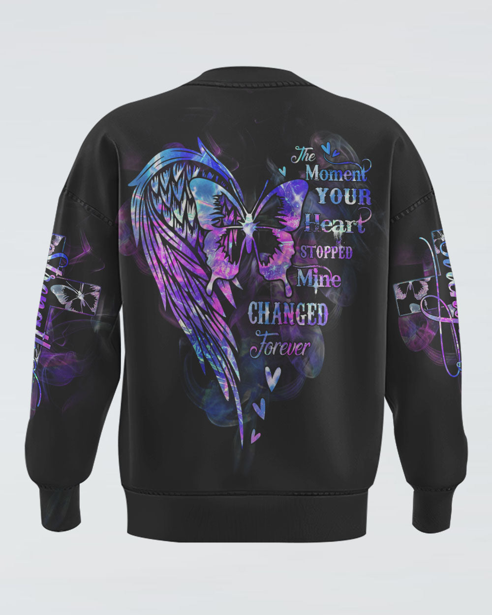 The Moment Your Heart Stopped Mine Changed Forever Women's Christian Sweatshirt