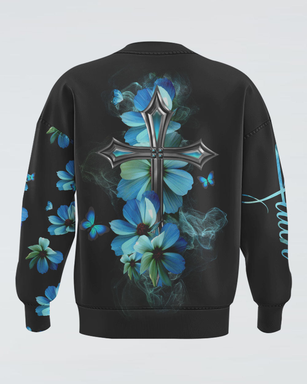 Floral Faith Hope Love Flower Smoke Women's Christian Sweatshirt