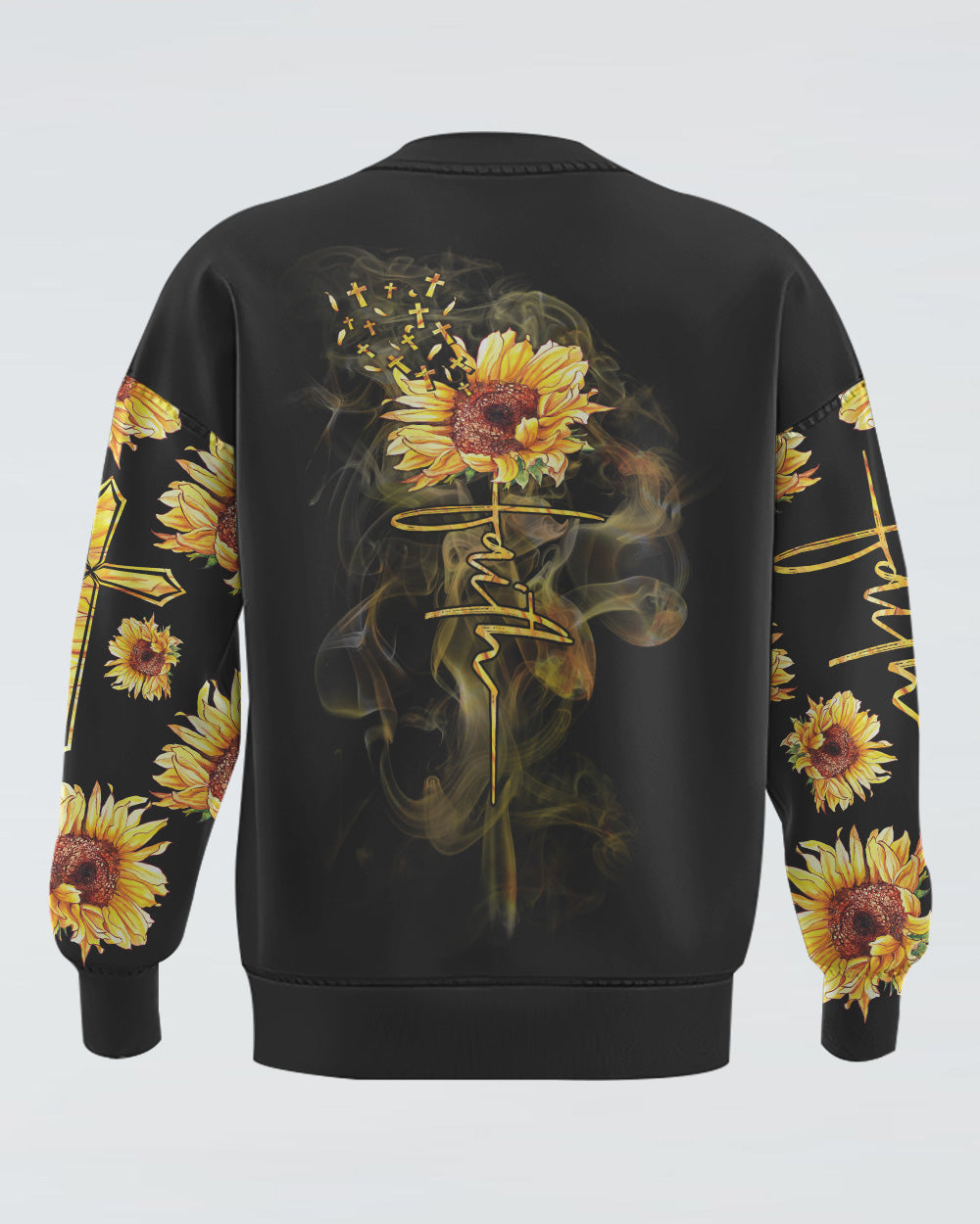Faith Over Fear Sunflower Women's Christian Sweatshirt