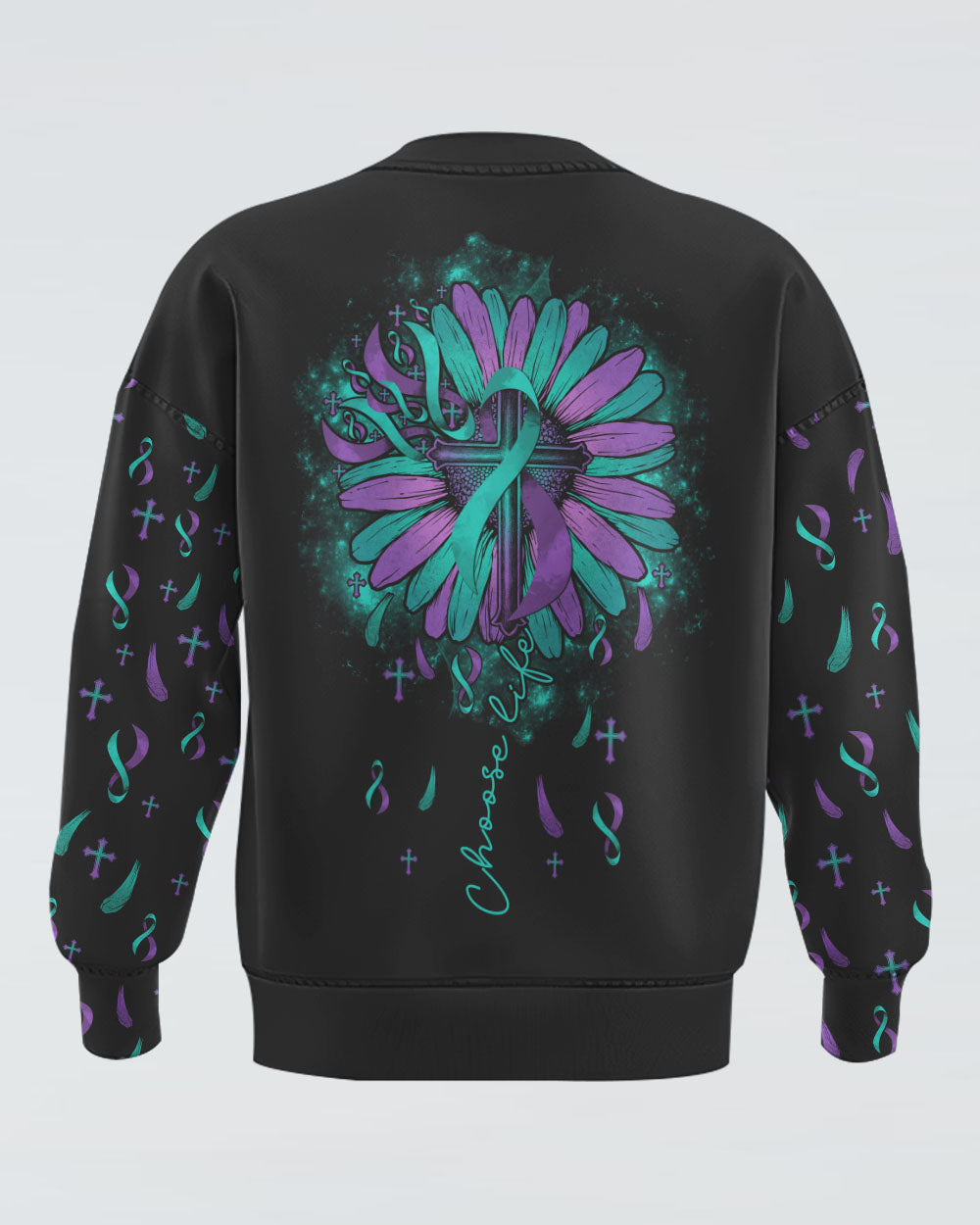 Choose Life Sunflower Women's Suicide Prevention Awareness Sweatshirt
