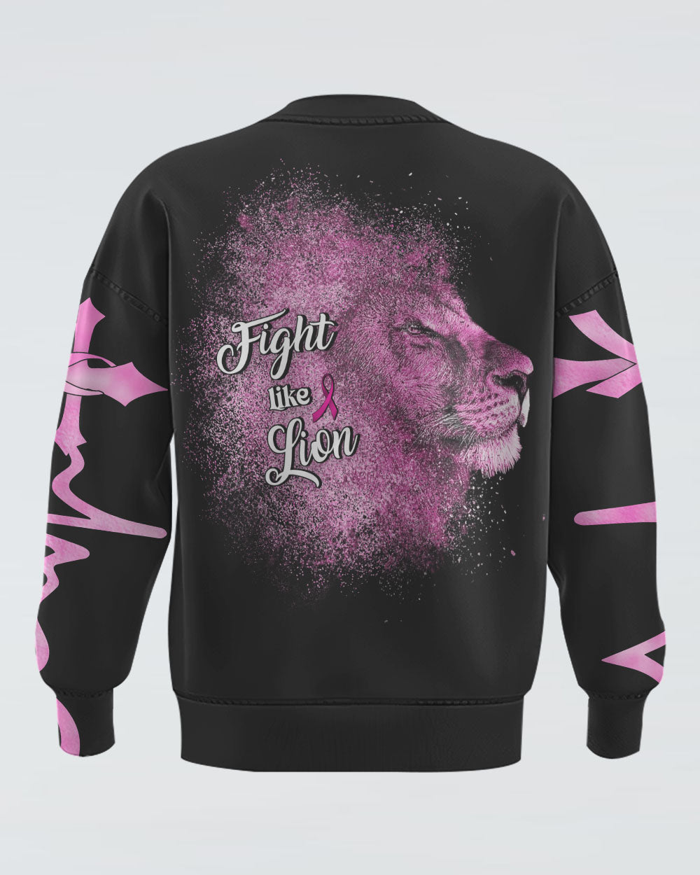 Fight Like Lion Women's Breast Cancer Awareness Sweatshirt
