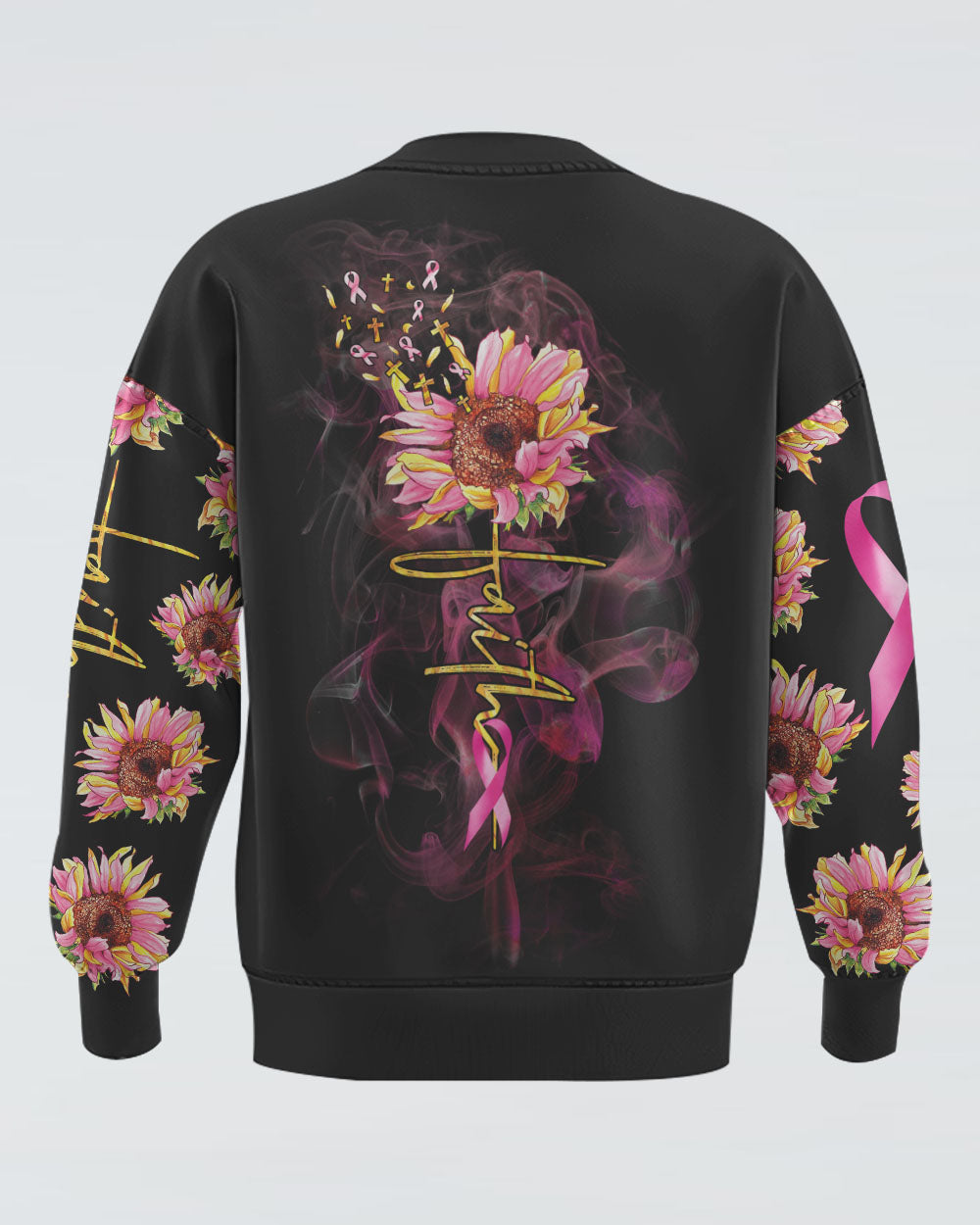 Faith Sunflower Smoke Ribbon Women's Christian Sweatshirt