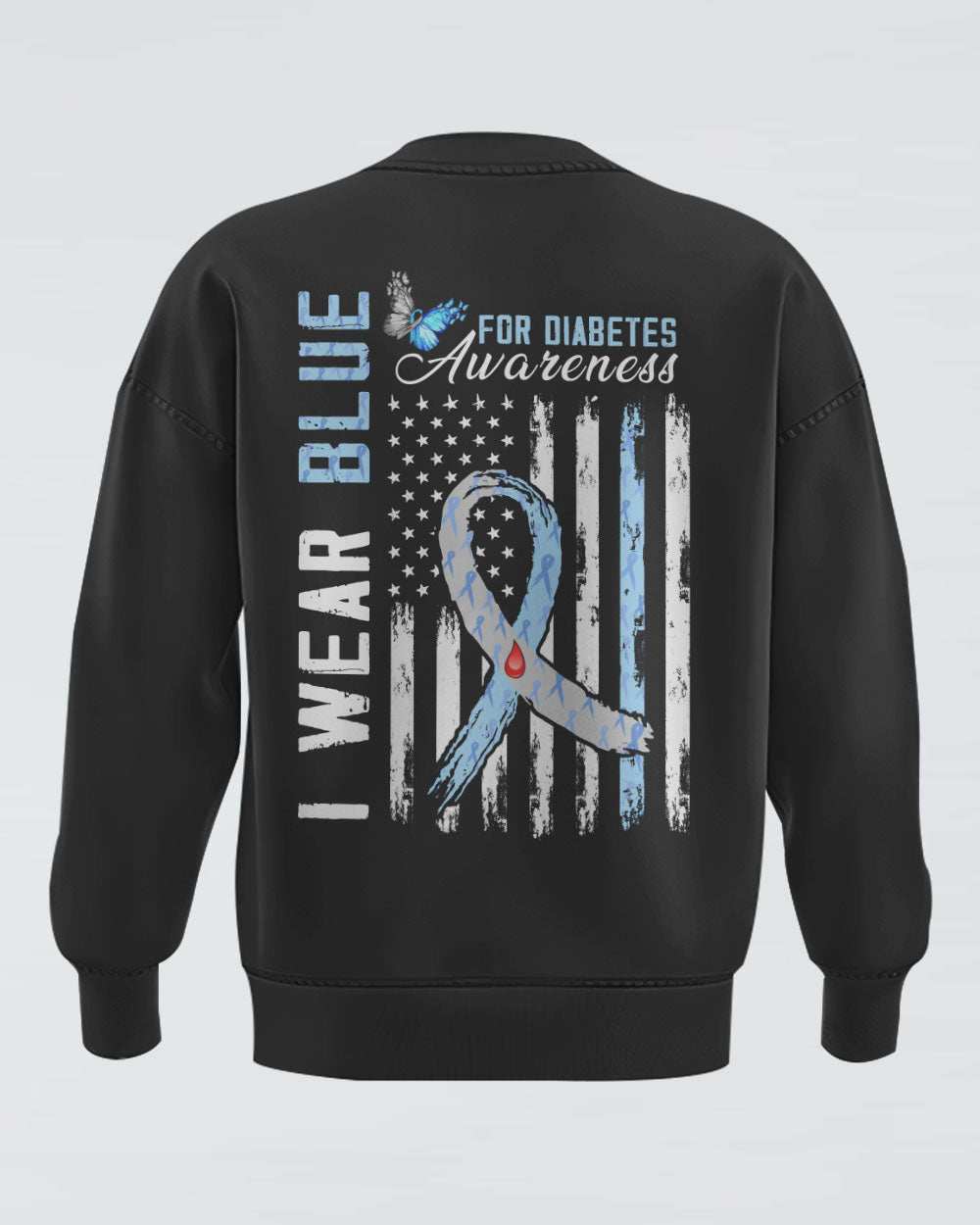I Wear Blue For Women's Diabetes Awareness Sweatshirt
