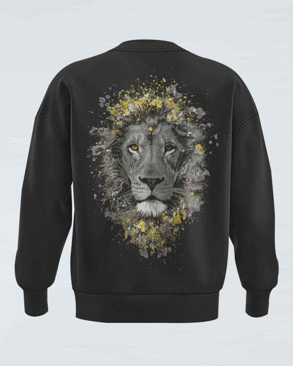 Faith Hope Love Lion Brush Art Men's Christian Sweatshirt