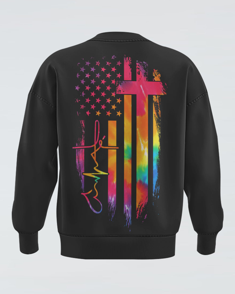 Fé Flag Tie Dye Women's Christian Sweatshirt